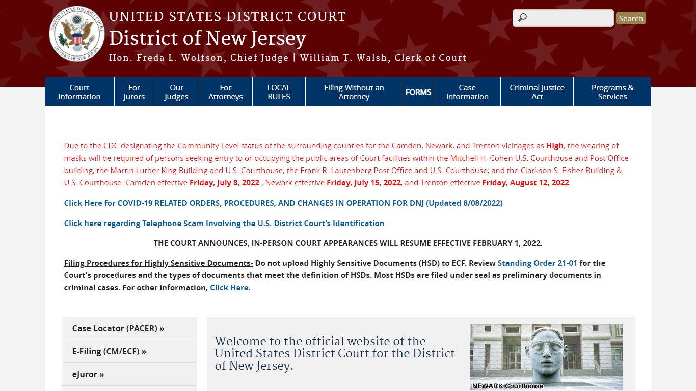 District of New Jersey | United States District Court